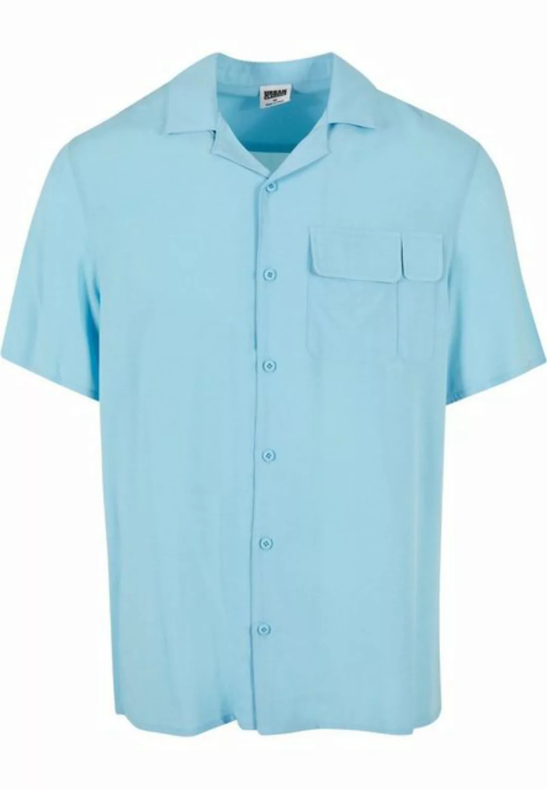 URBAN CLASSICS Langarmhemd Herren Viscose Camp Shirt (1-tlg) günstig online kaufen