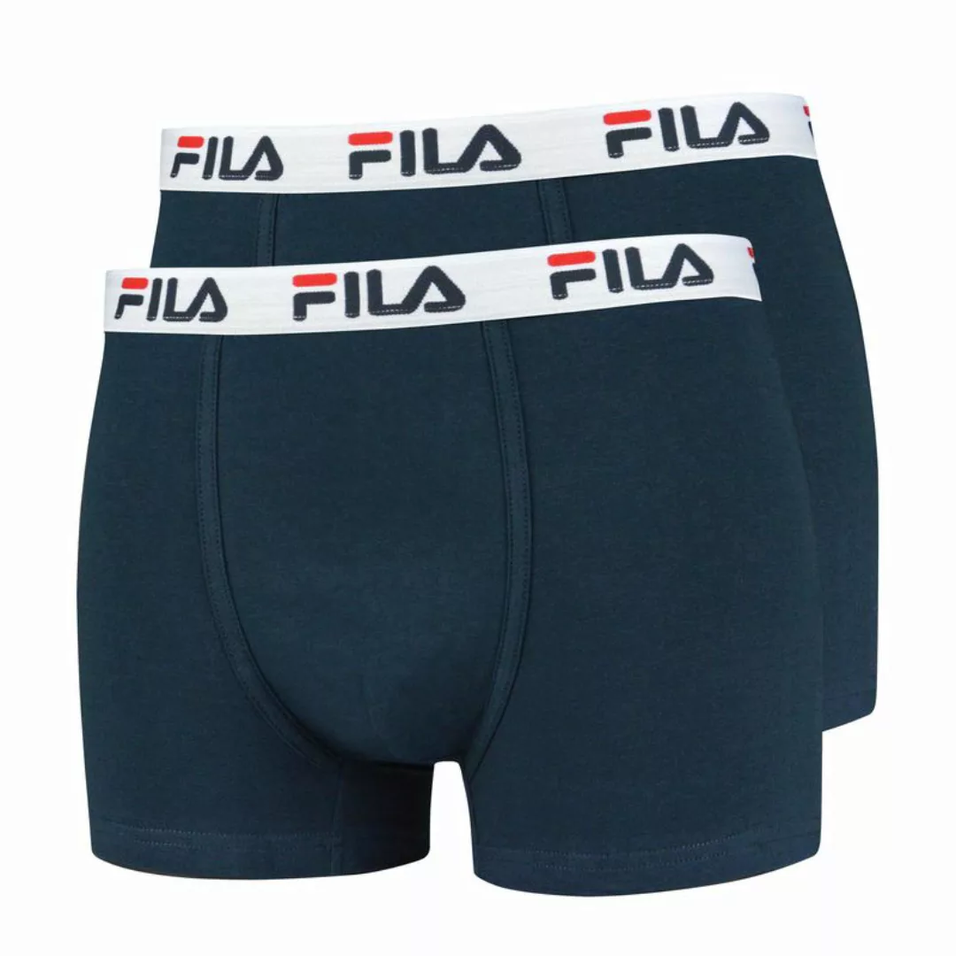 FILA Herren Boxer Shorts, 2er Pack - Baumwolle, einfarbig marineblau L (Lar günstig online kaufen