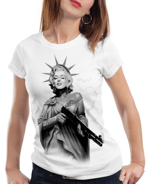 style3 T-Shirt Marilyn Monroe tattoo rock punk tätowiert usa biker inked ro günstig online kaufen