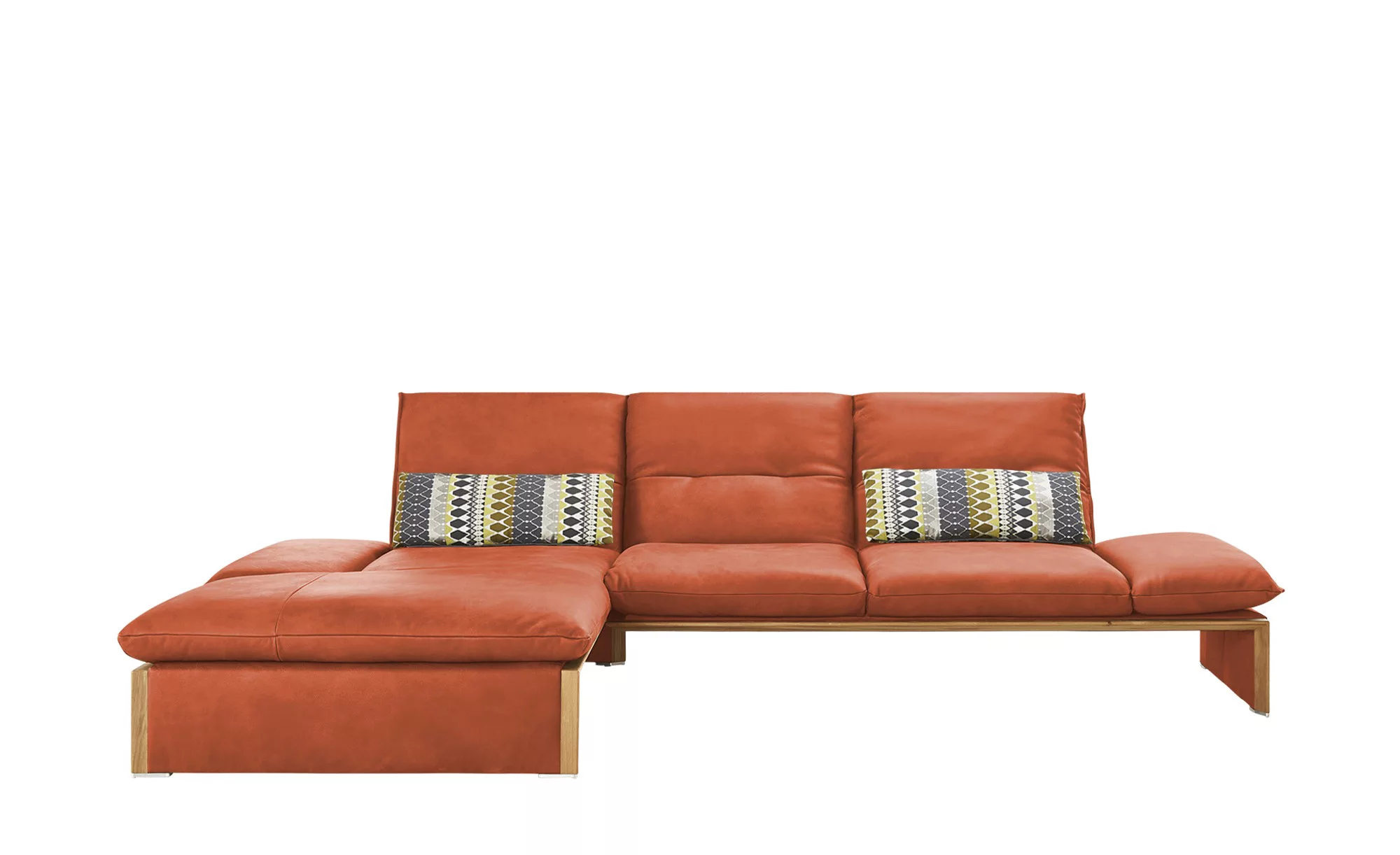 KOINOR Leder-Ecksofa  Humfrey - orange - 93 cm - Polstermöbel > Sofas > Eck günstig online kaufen