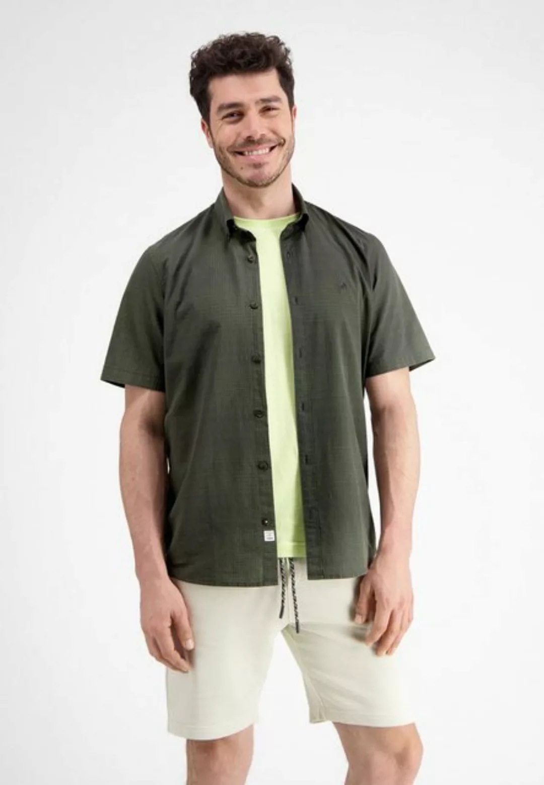 LERROS Kurzarmhemd "LERROS Kurzarmhemd in Struktur Check" günstig online kaufen