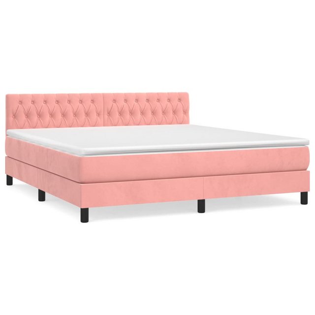 vidaXL Boxspringbett mit Matratze Rosa 180x200 cm Samt1390004 günstig online kaufen