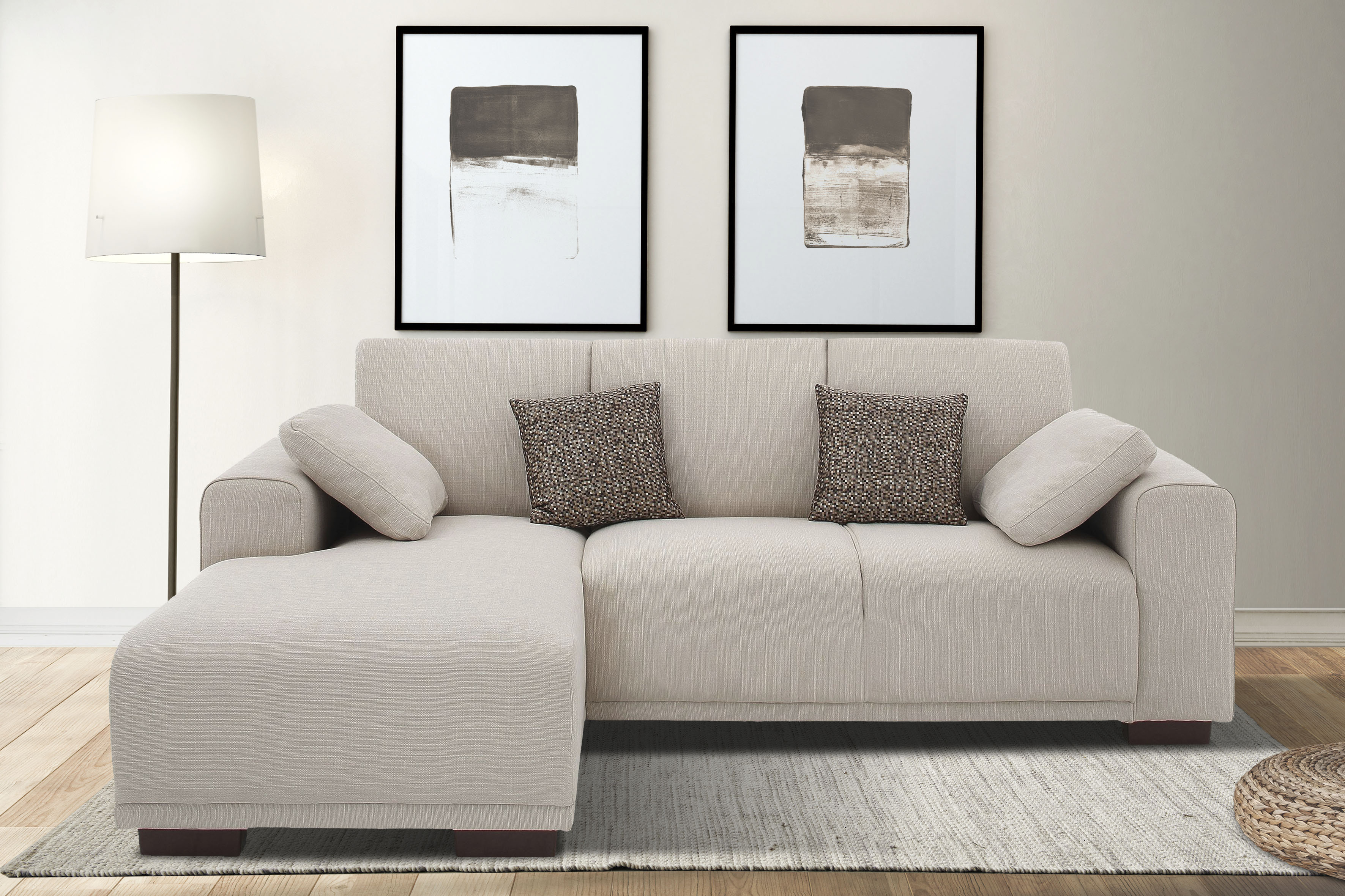 Home affaire Ecksofa "BORNHOLM L-Form mit Recamiere, Maße B/T/H: 234/162/85 günstig online kaufen