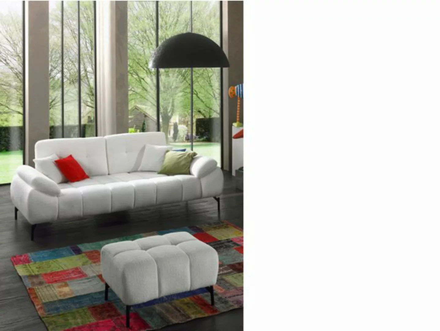 Möbeldreams Big-Sofa Tiko 3Sitzer + Hocker Teddy-Stoff Modern Verstellbare günstig online kaufen