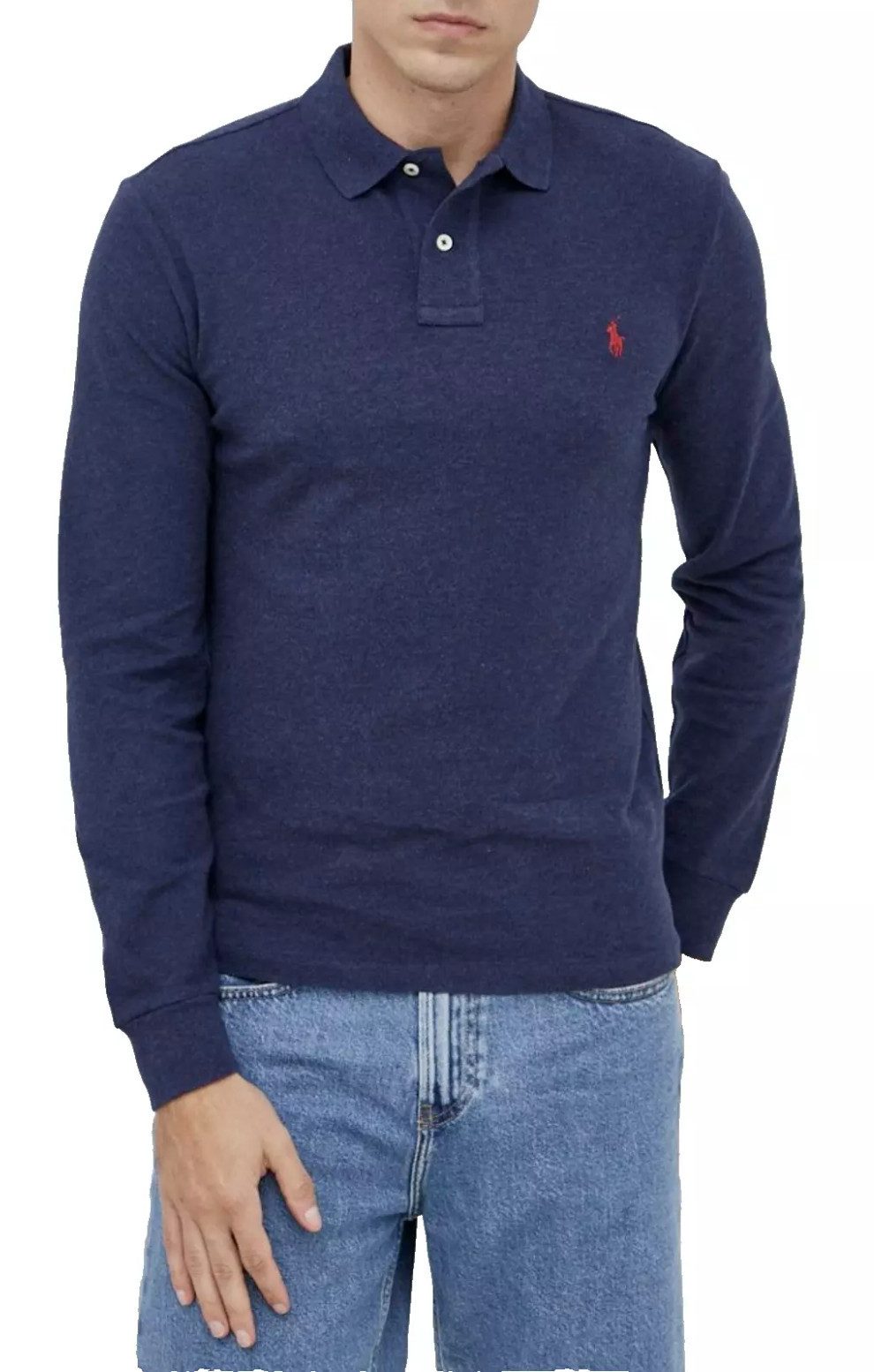 Polo Ralph Lauren Langarm-Poloshirt Slim-Fit Polohemd günstig online kaufen
