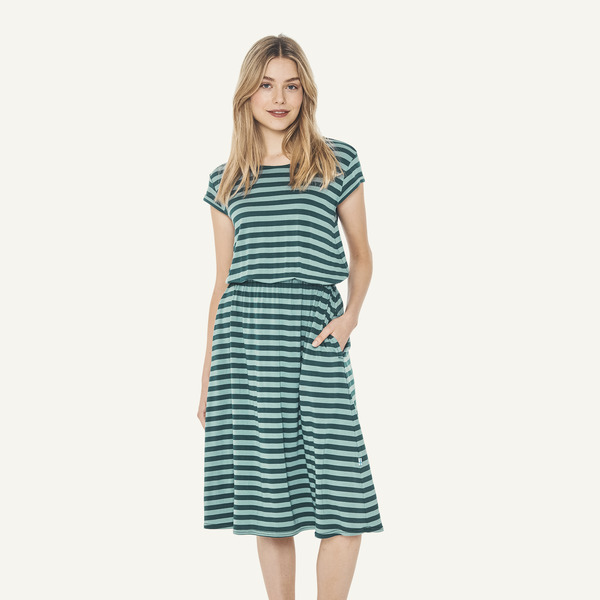 Mekko Kleid Aus Gestreiftem Bambusjersey günstig online kaufen