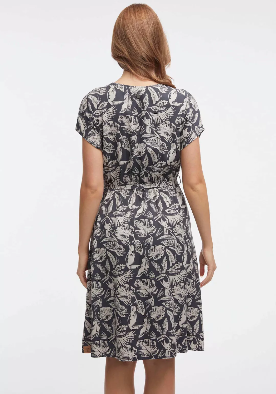Ragwear Midikleid Kleid SELYMA ORG sommerliches Kleid mit V-Ausschnitt und günstig online kaufen