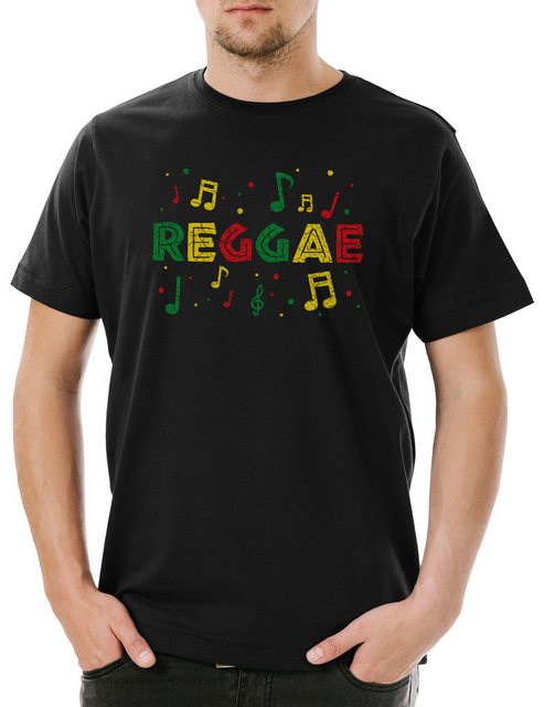 Urban Backwoods Print-Shirt Zion Reggae Notes Herren T-Shirt Irie Ska Jamai günstig online kaufen