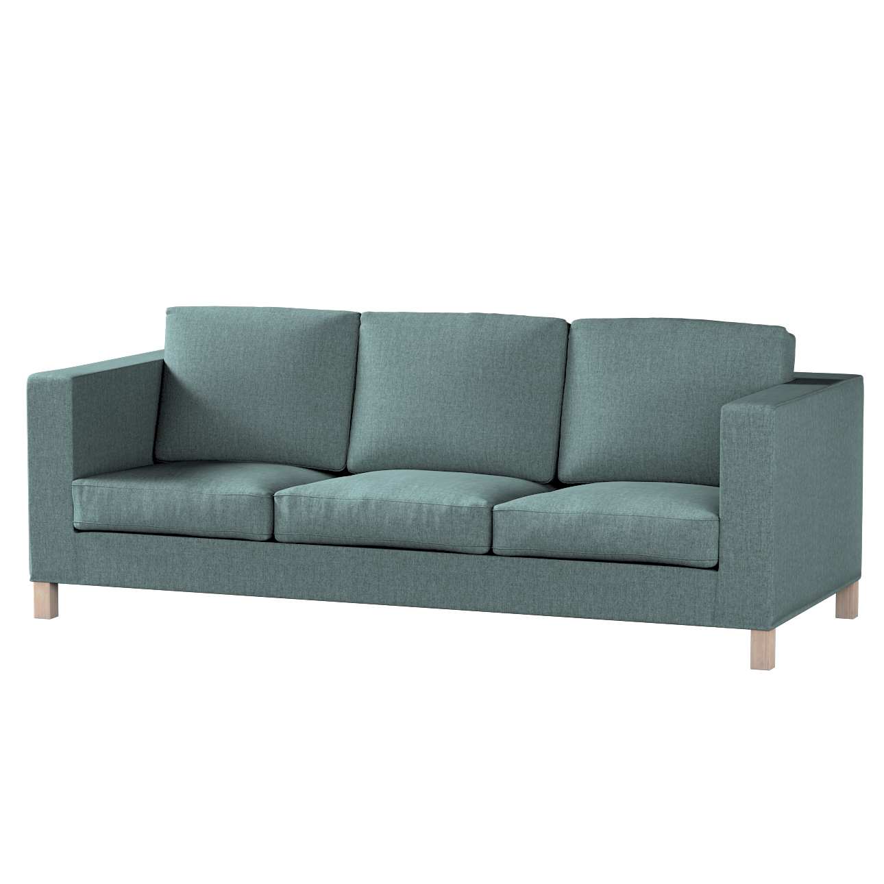 Bezug für Karlanda 3-Sitzer Sofa nicht ausklappbar, kurz, grau- blau, Bezug günstig online kaufen