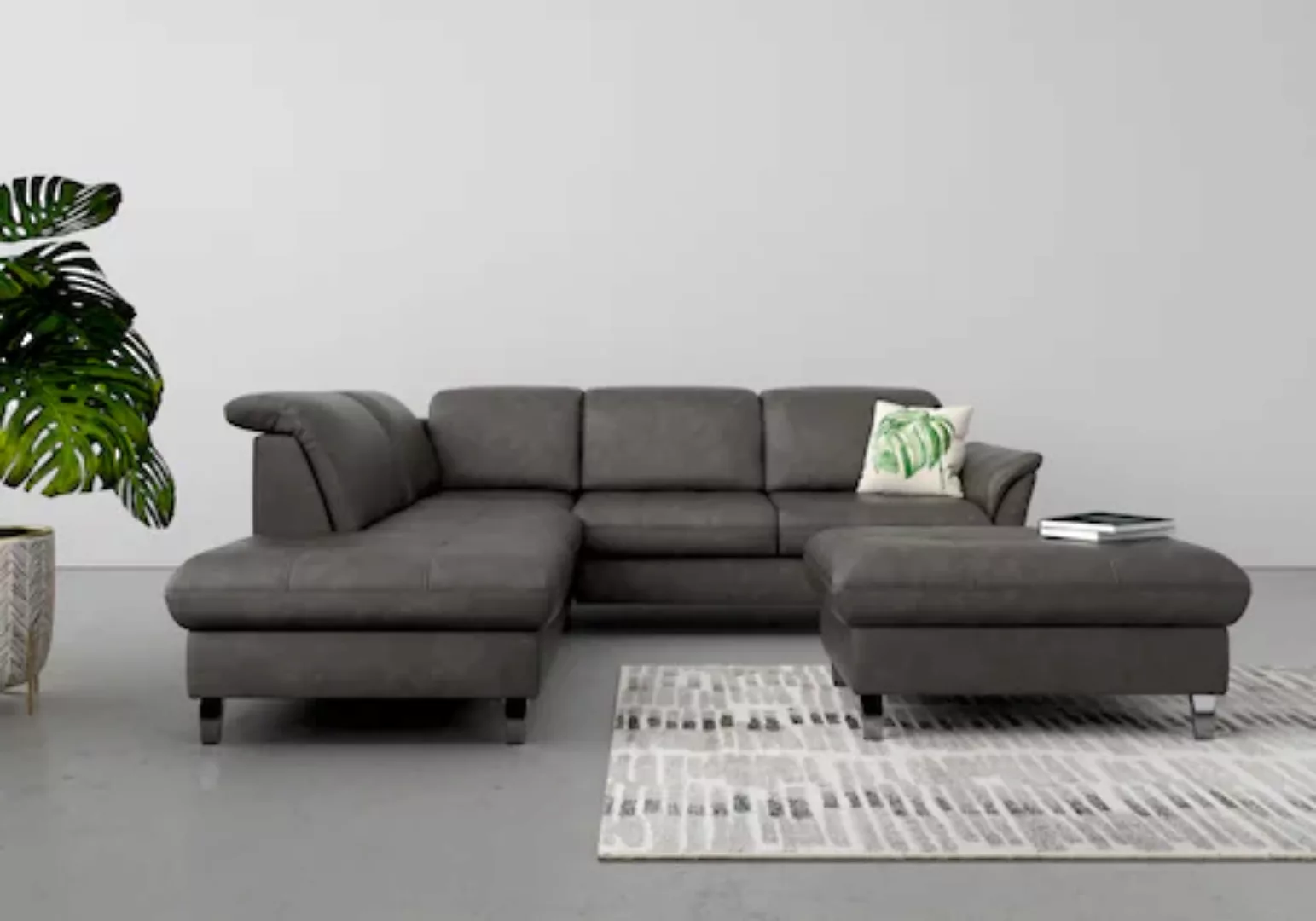 sit&more Ecksofa »Maggiore L-Form«, wahlweise mit Kopfteilverstellung, Bett günstig online kaufen