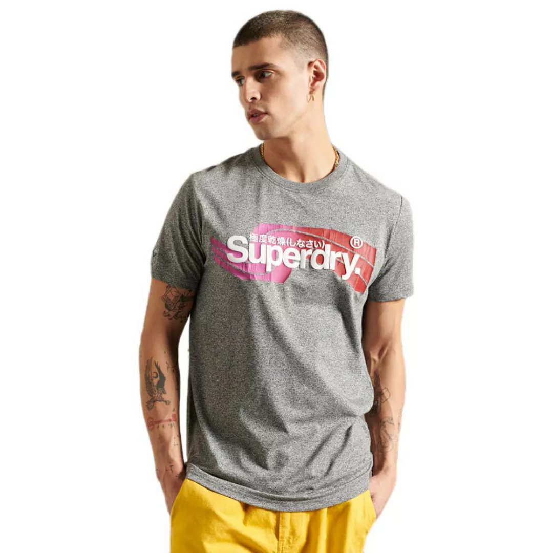 Superdry Core Logo Cali Kurzarm T-shirt XL Grey Slub günstig online kaufen