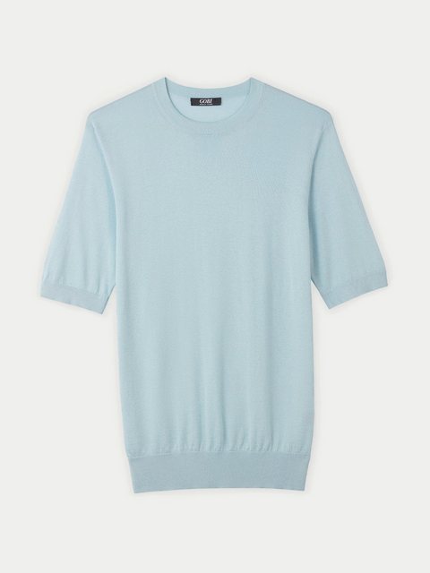 GOBI Cashmere Rundhalspullover Lässiges T-Shirt aus Seide und Kaschmir günstig online kaufen