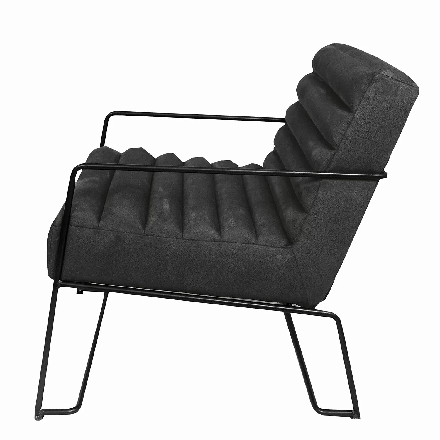 home24 ars manufacti Sessel Voda II Dunkelgrau Strukturstoff 63x81x78 cm (B günstig online kaufen