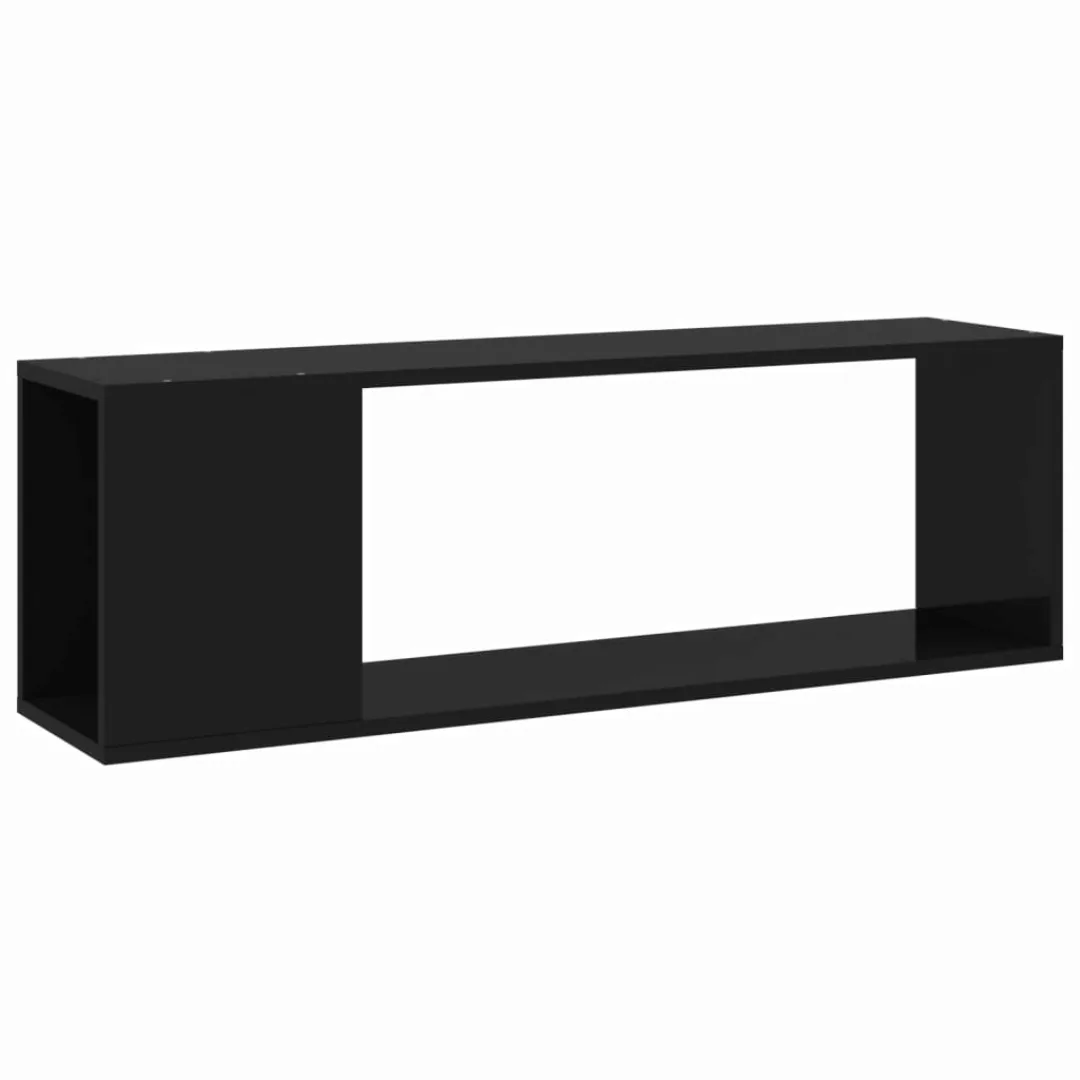 Tv-schrank Hochglanz-schwarz 100x24x32 Cm Spanplatte günstig online kaufen