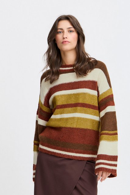 b.young Strickpullover BYOKSANA STRIPED JUMPER - bequemer Rundhalspullover günstig online kaufen