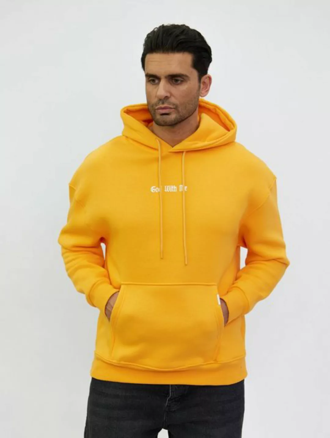 Denim Distriqt Hoodie Herren OVERSIZE Hoody Kapuzenpullover Orange M günstig online kaufen