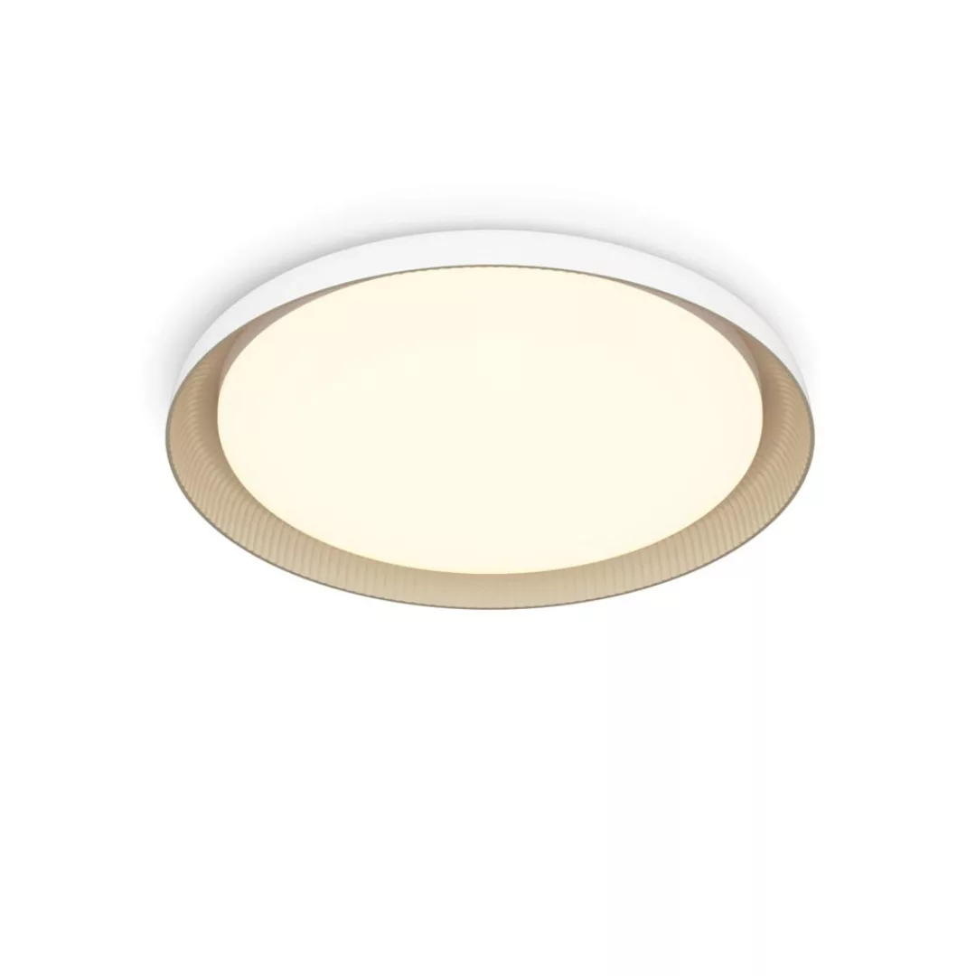 LED Deckenleuchte Pebblo in Weiß und Beige 10W 1850lm günstig online kaufen