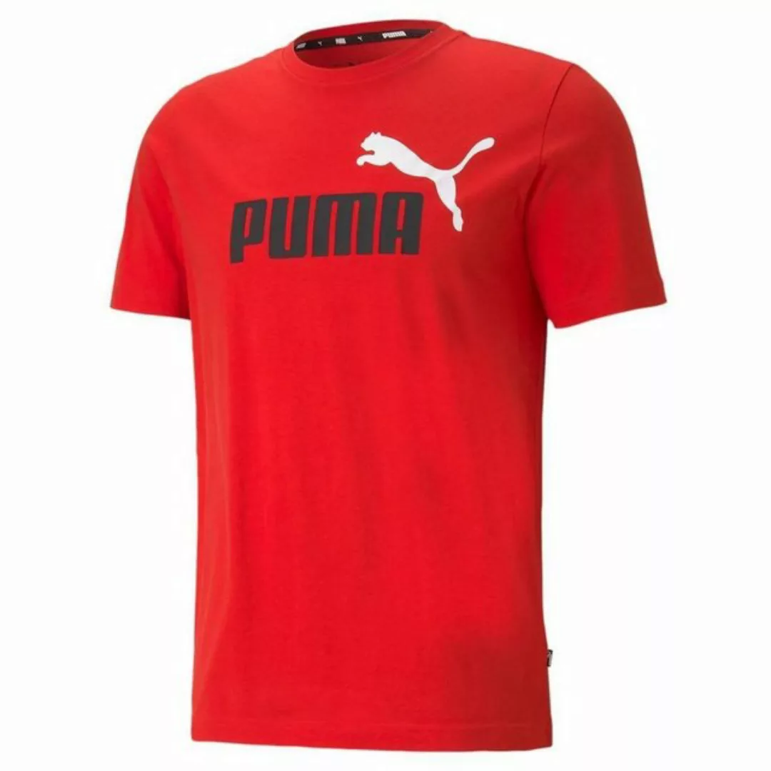 Puma Essential+ Logo Kurzarm T-shirt S High Risk Red günstig online kaufen