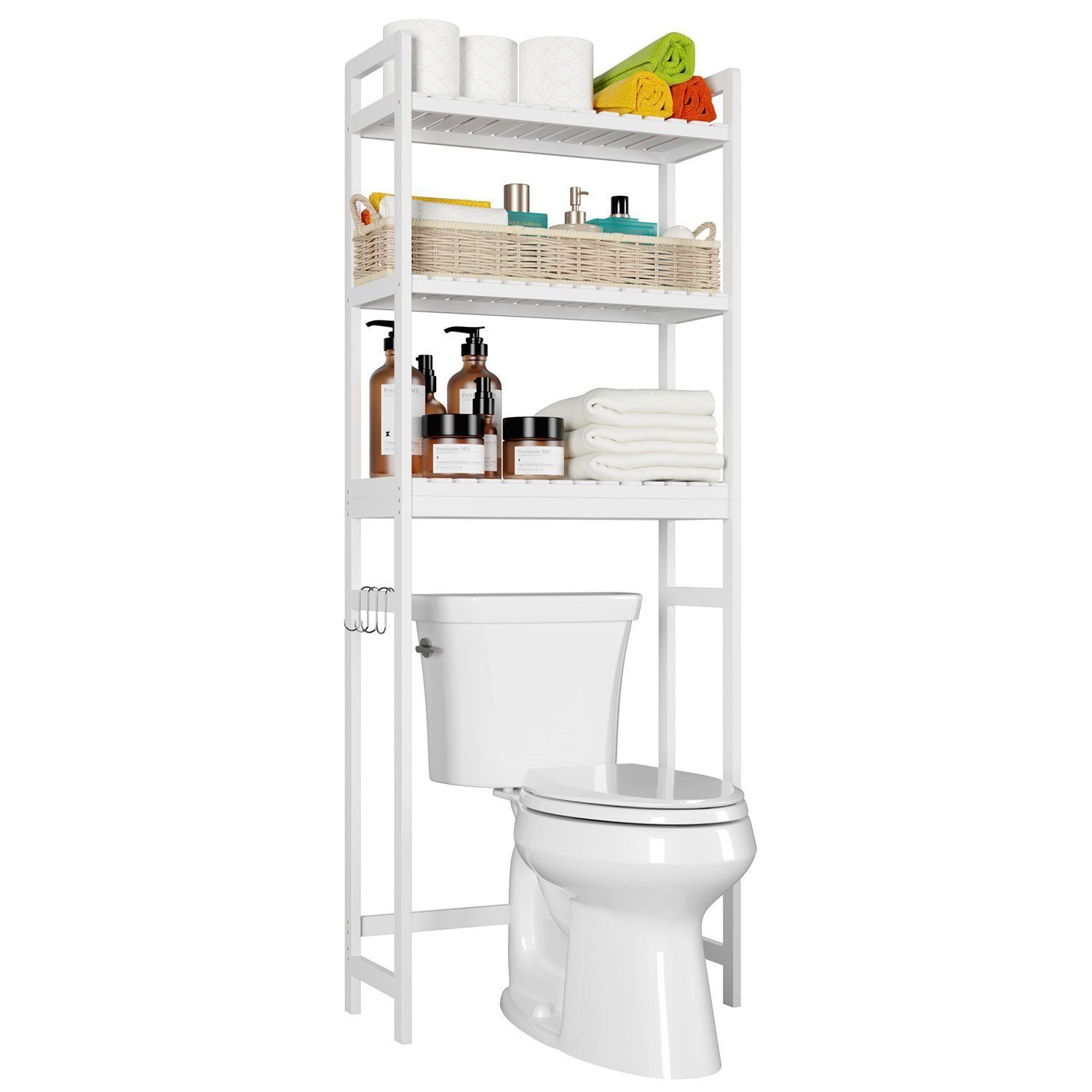Homfa Badregal, Toilettenregal aus Bambus Standregal, günstig online kaufen