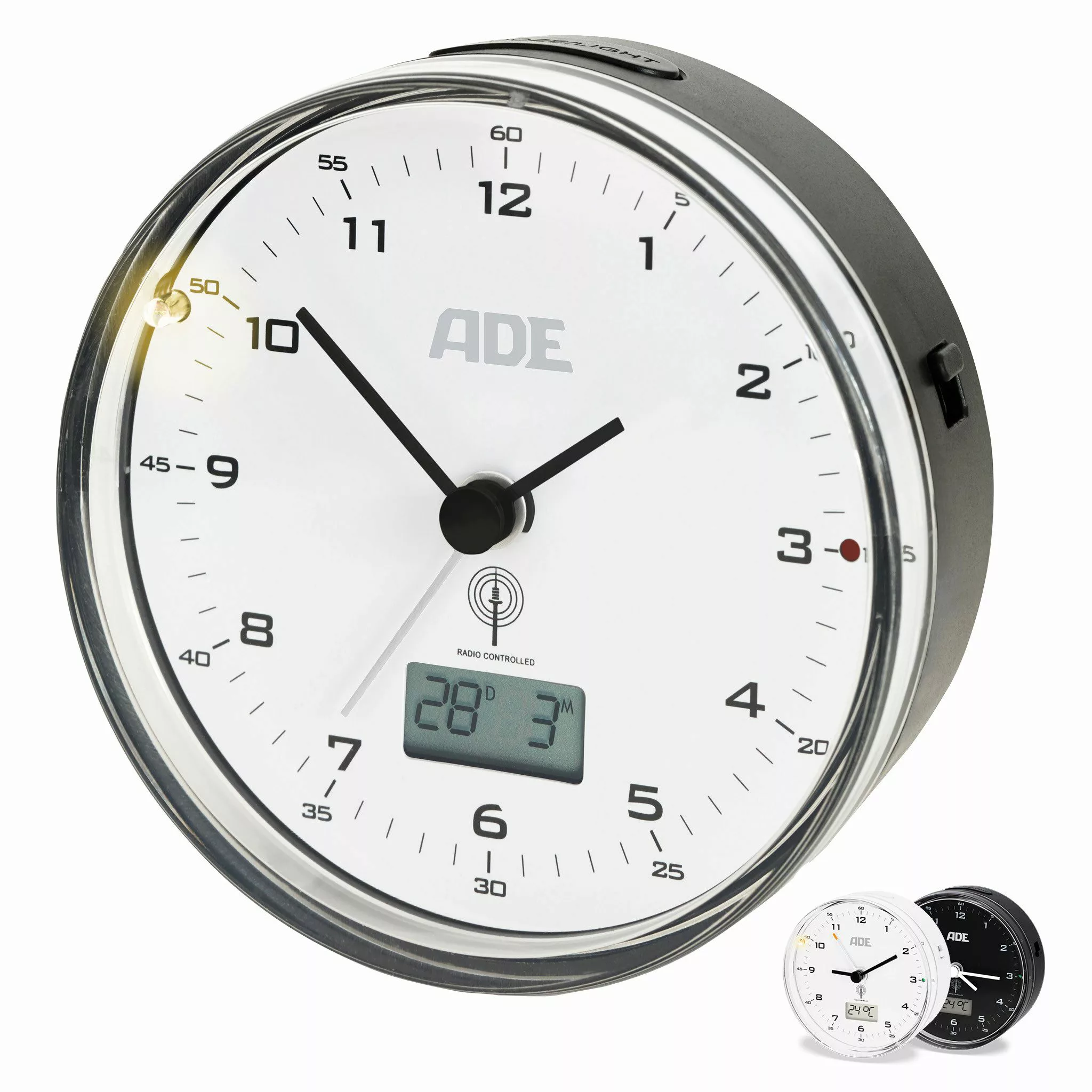 ADE Funkwecker Analoger Wecker mit Temperaturanzeige, günstig online kaufen