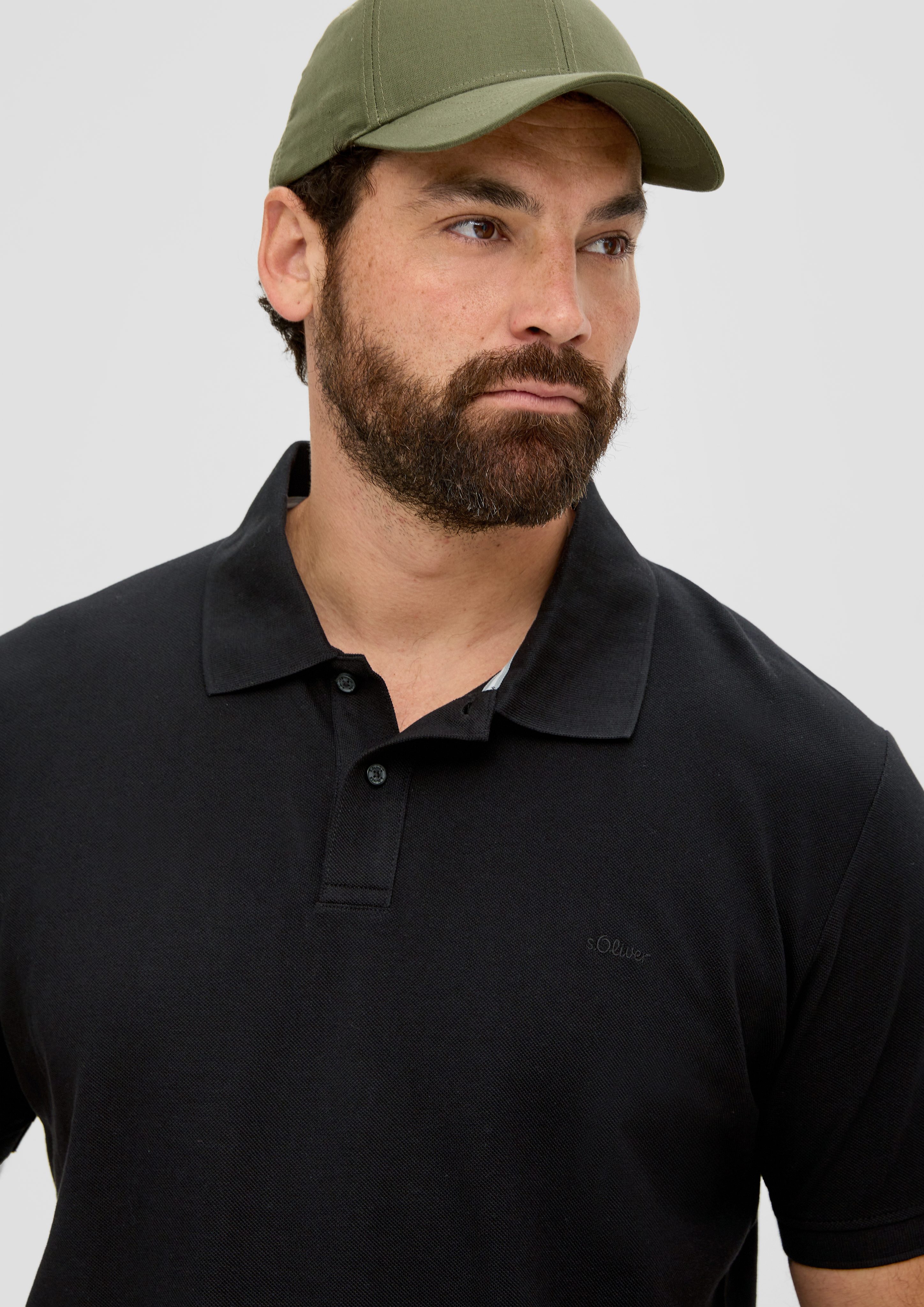 s.Oliver Kurzarmshirt Poloshirt aus Baumwollpiqué Stickerei günstig online kaufen