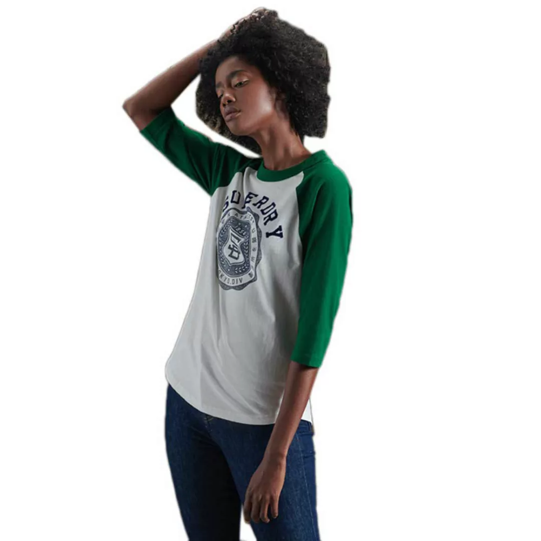 Superdry Team Varsity Baseball Langarm-t-shirt XS Bowling Green günstig online kaufen