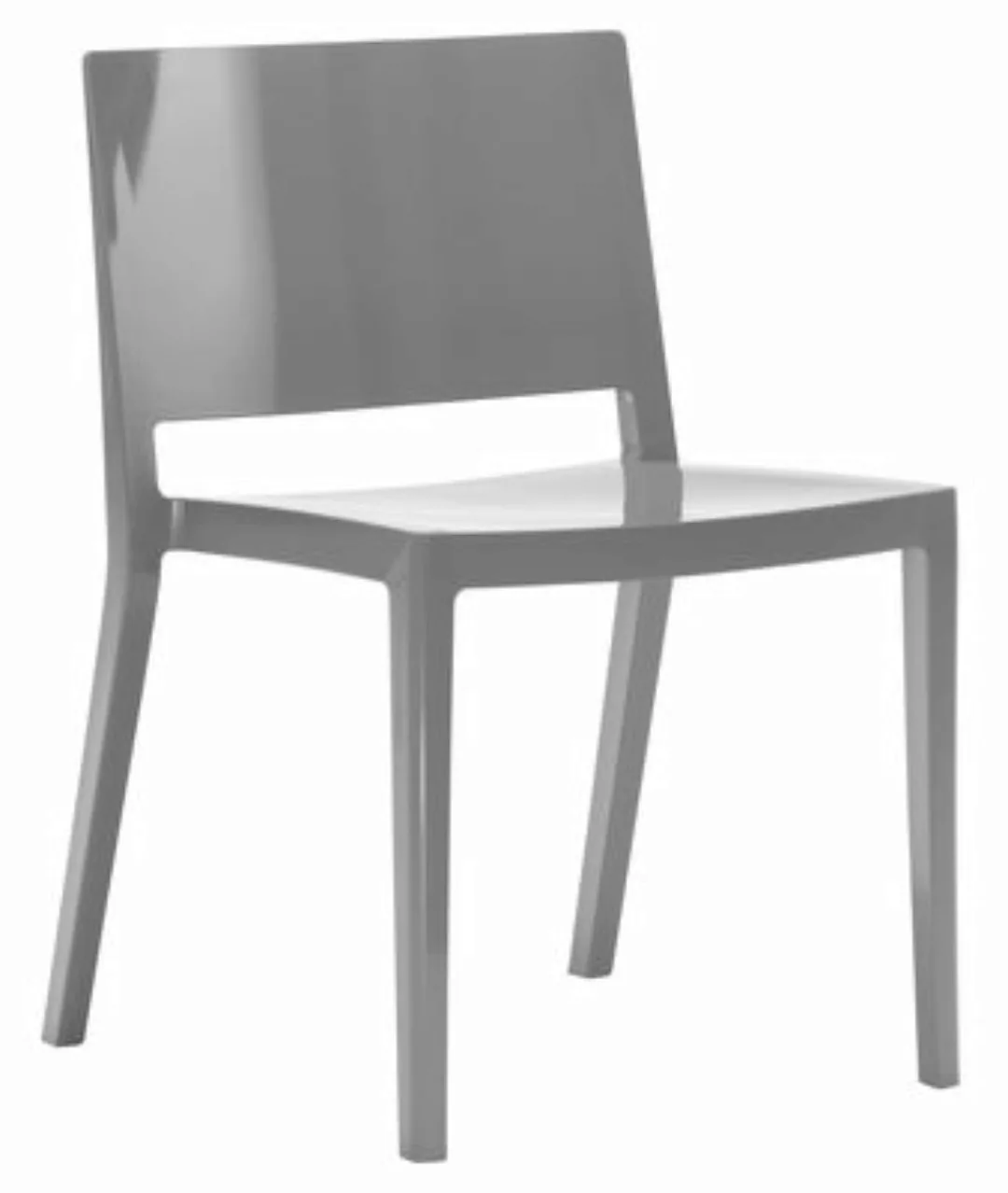 Stapelbarer Stuhl Lizz plastikmaterial grau - Kartell - Grau günstig online kaufen