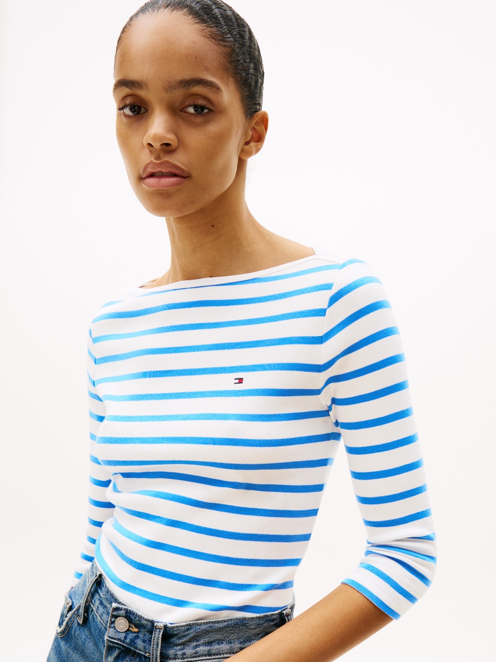 Tommy Hilfiger 3/4-Arm-Shirt "NEW CODY SLIM BOAT-NK 3/4SLV mit U-Boot und S günstig online kaufen