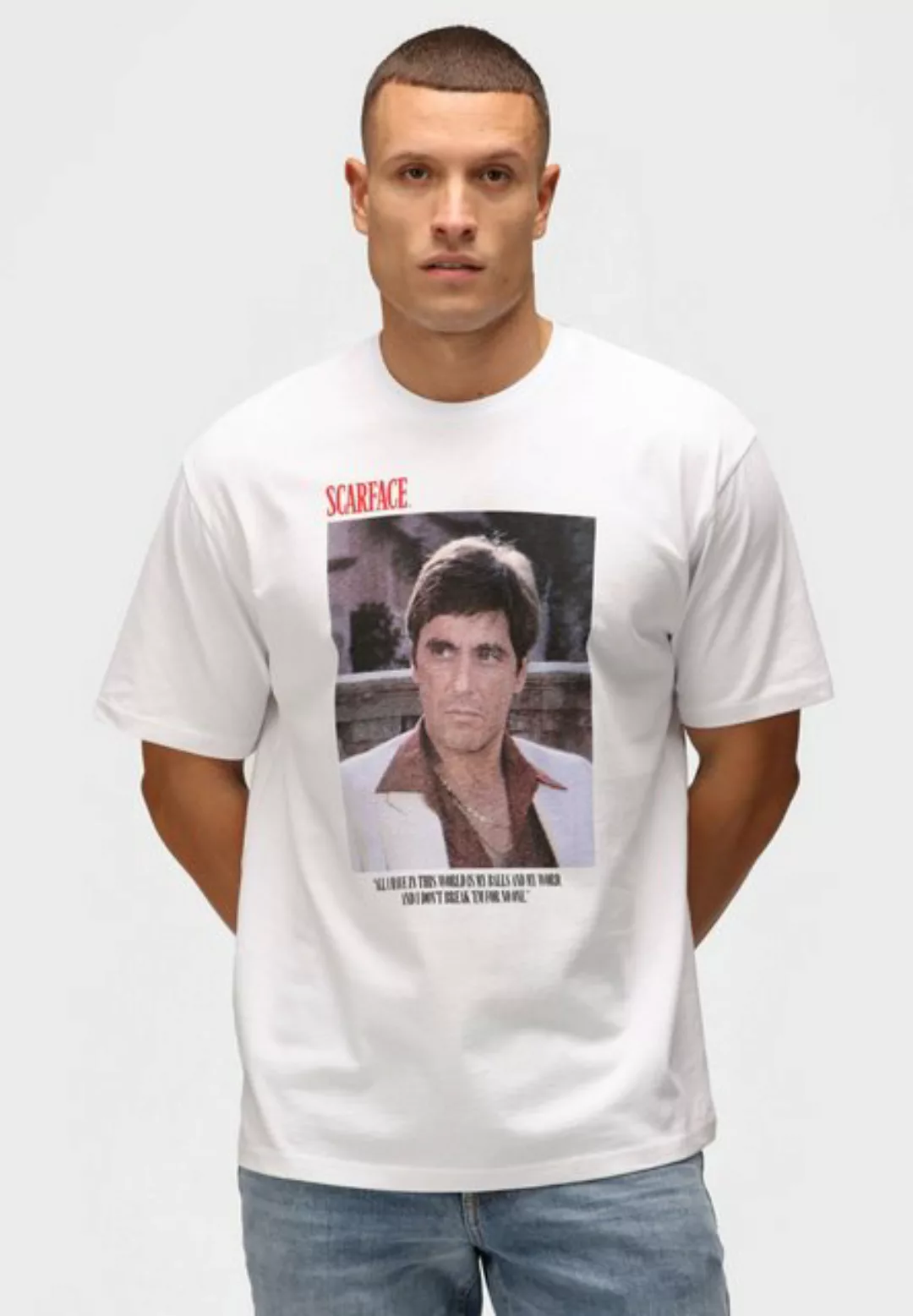 Recovered T-Shirt Scarface 'All I have in this world' GOTS zertifizierte Bi günstig online kaufen