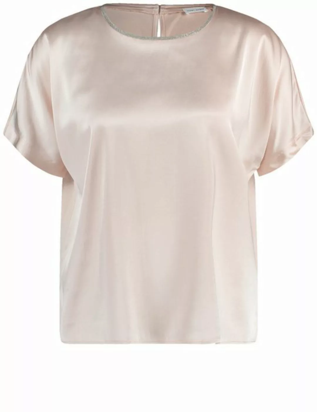 GERRY WEBER Kurzarmshirt Blusenshirt mit glitzernder Ausschnittblende günstig online kaufen