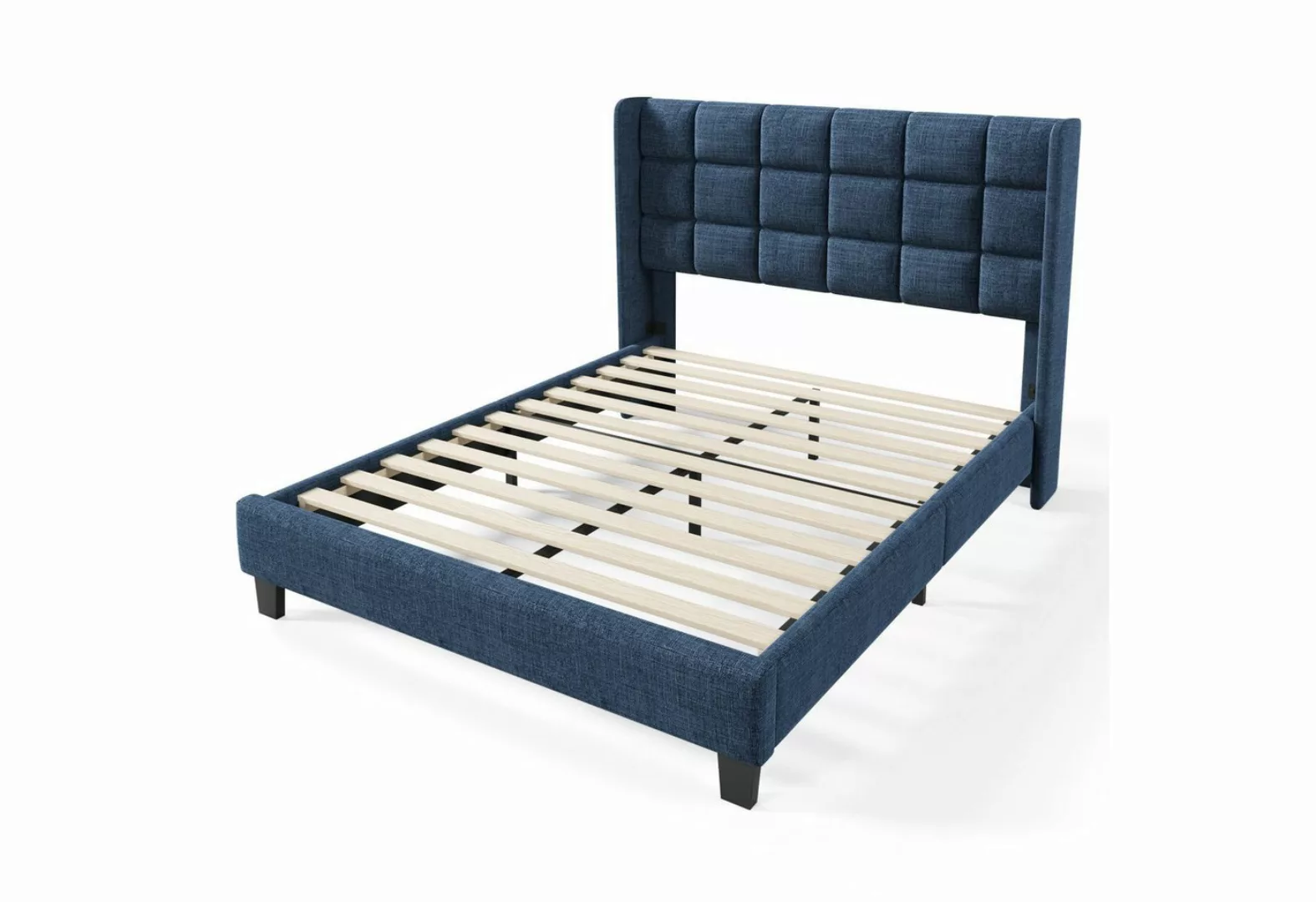 Gotagee Polsterbett Doppelbett Lattenrost 140x200 Jugendbett Bettgestell Bl günstig online kaufen