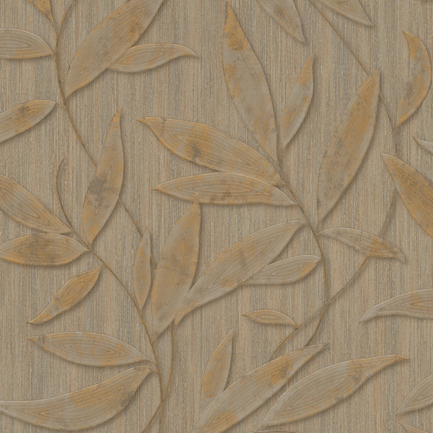 Bricoflor Blätter Tapete Mediterran Braune Vliestapete mit Ranken Muster fü günstig online kaufen