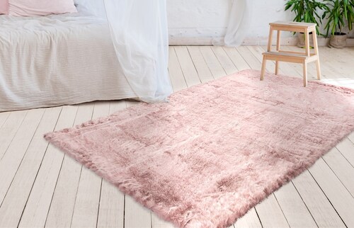 calo-deluxe Hochflor-Teppich »Emica-1000«, rechteckig, 52 mm Höhe, Kunstfel günstig online kaufen