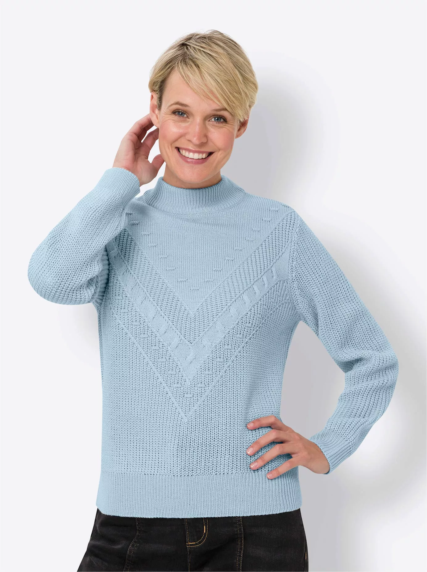 Classic Basics Stehkragenpullover "Langarm-Pullover" günstig online kaufen