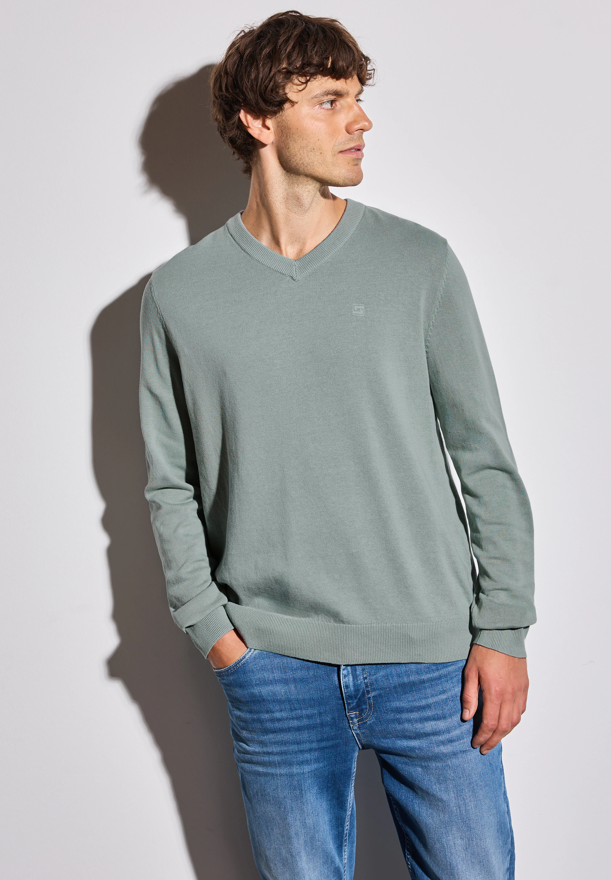 STREET ONE MEN Strickpullover, aus reiner Baumwolle günstig online kaufen