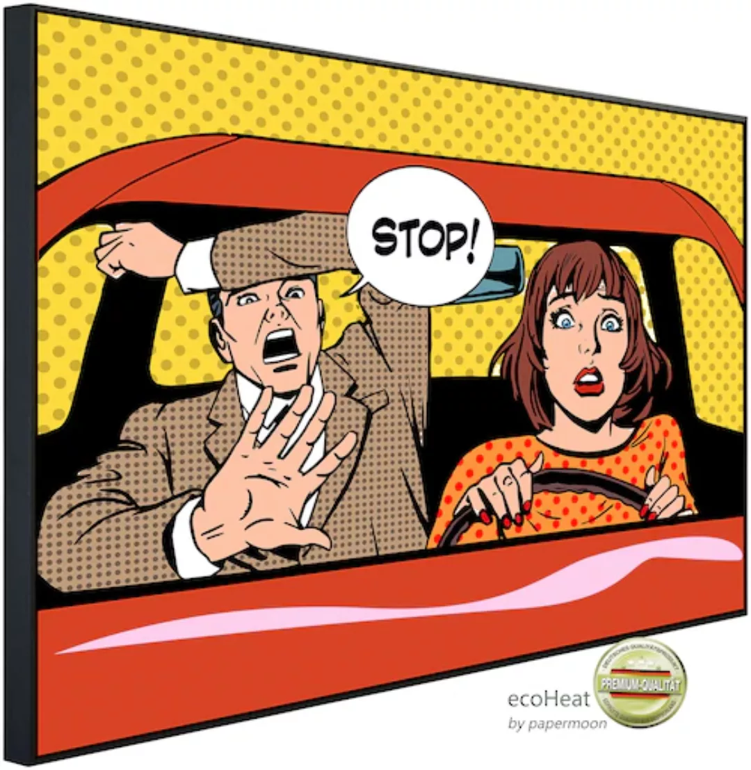 Papermoon Infrarotheizung »Comic Menschen im Auto«, sehr angenehme Strahlun günstig online kaufen