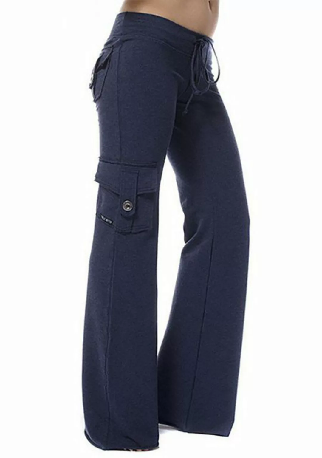 ZWY 2-in-1-Hose Damen-Hose mit geradem Bein und Taschen, Cargohose in volle günstig online kaufen