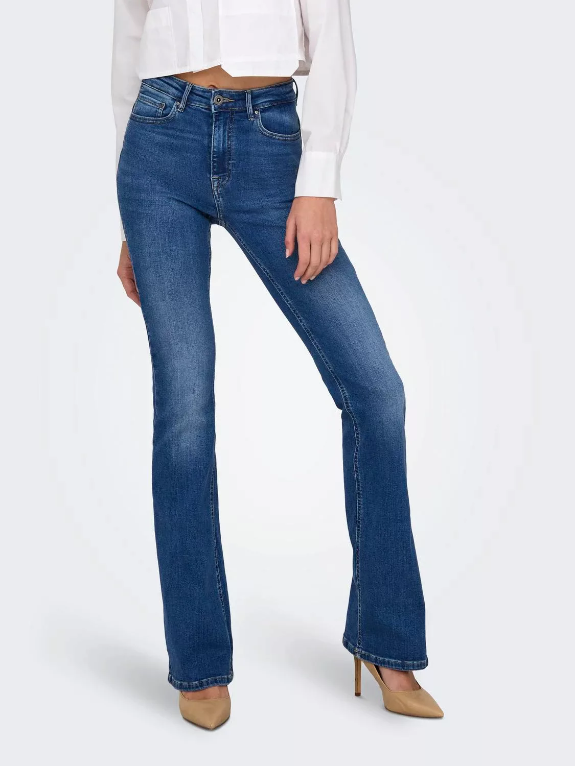 ONLY High-waist-Jeans "ONLPAOLA HW FLARE AZG852" günstig online kaufen