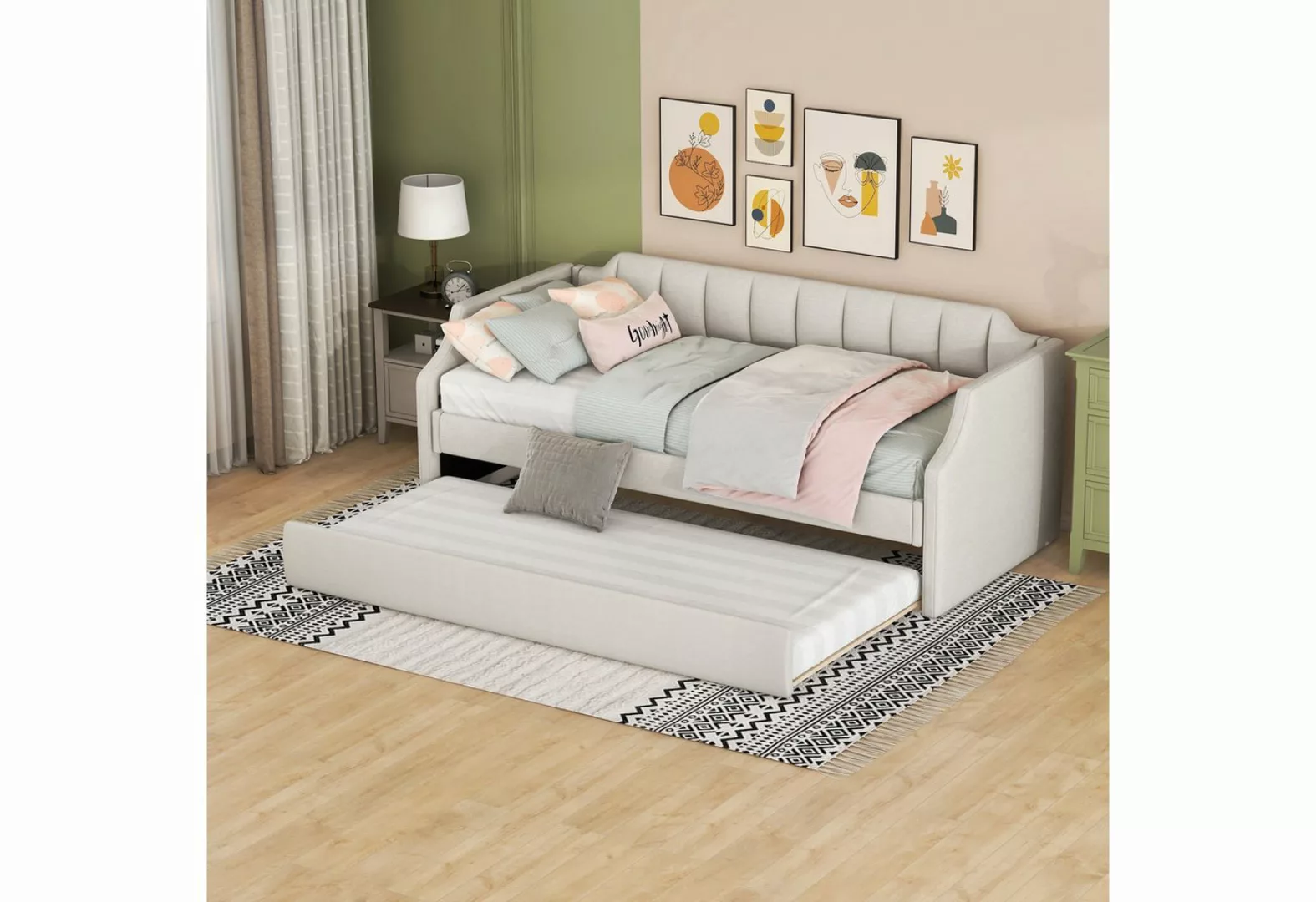 TavilaEcon Bett DAY-Bett Einzeltagesbett mit ausziehhare Liegeffäche Schlaf günstig online kaufen