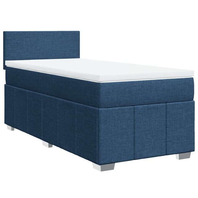 vidaXL Bett Boxspringbett mit Matratze Blau 80x200 cm Stoff günstig online kaufen