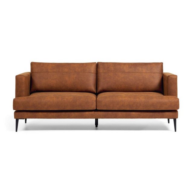 Natur24 Sofa Sofa Tanya 2-Sitzer gepolstert und hellbraun 183cm Couch günstig online kaufen