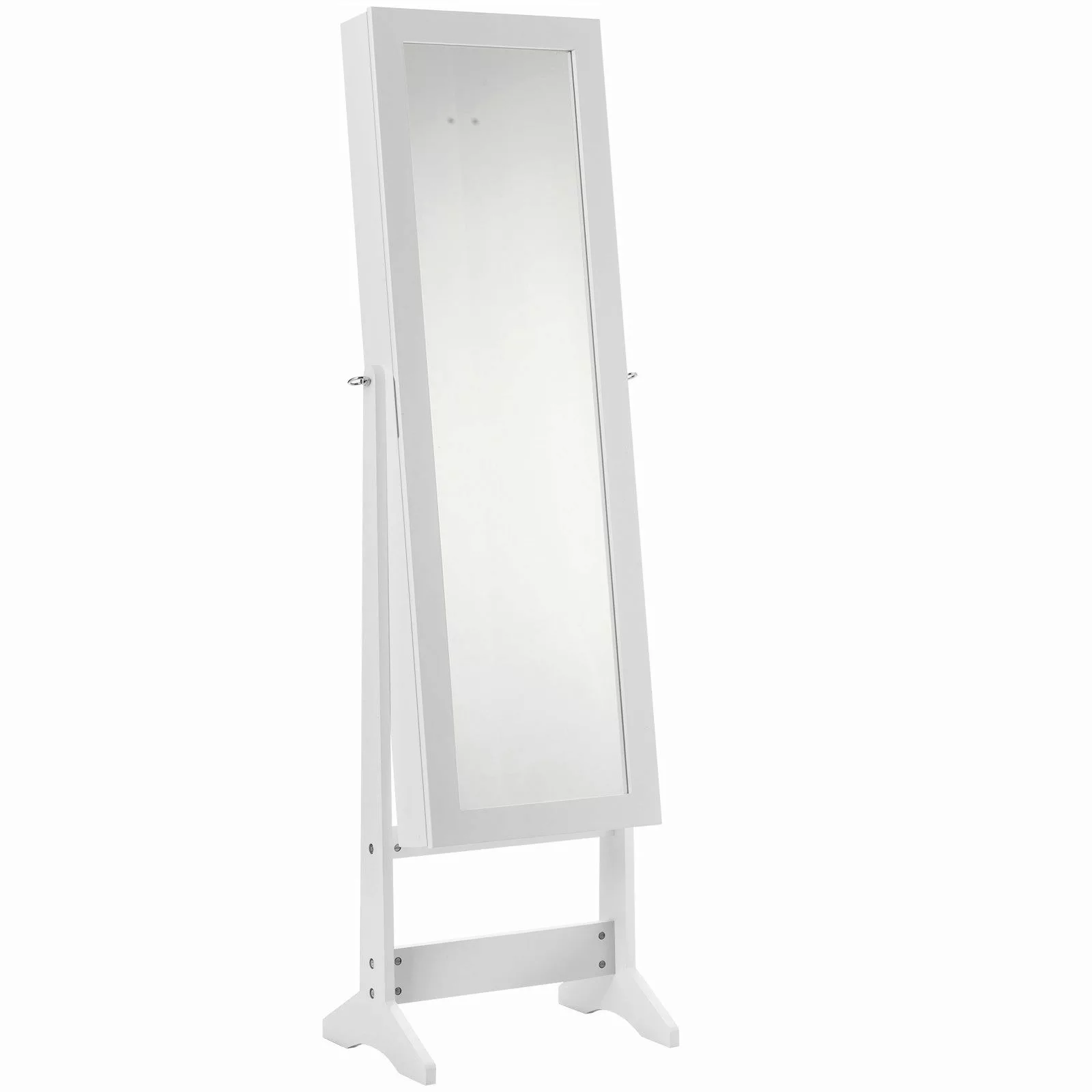 COSTWAY Schmuckregal, mit Ganzkörperspiegel, Schmuckschrank neigbar günstig online kaufen