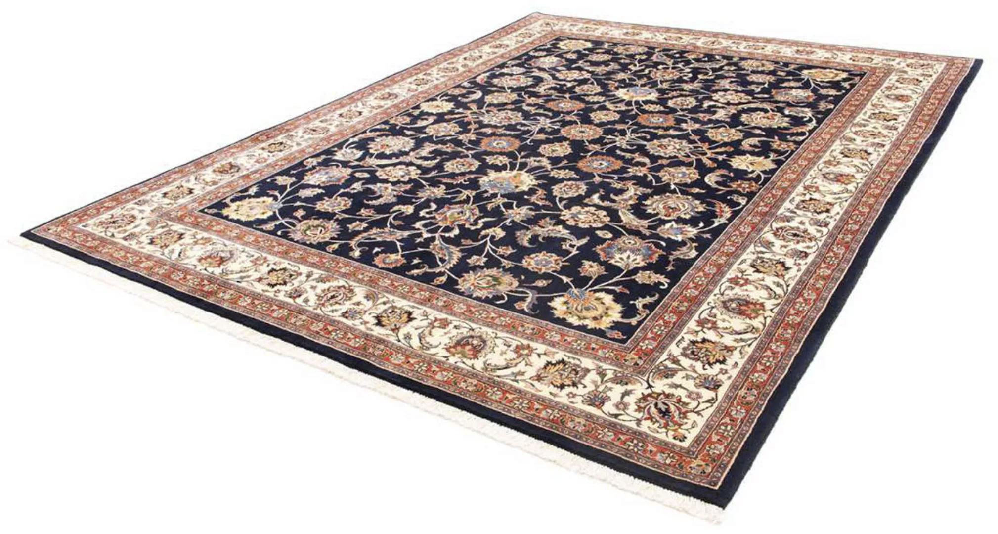 morgenland Wollteppich »Kaschmar Blumenmuster Blu scuro 342 x 249 cm«, rech günstig online kaufen