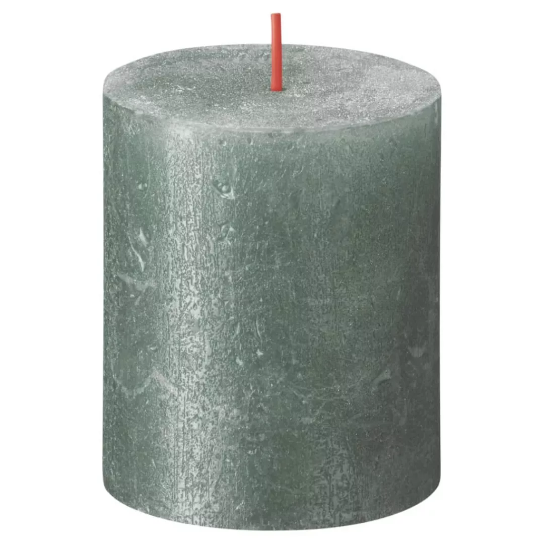 Bolsius Rustikale Stumpenkerzen Shimmer 4 Stk. 80x68 Mm Oxidblau günstig online kaufen