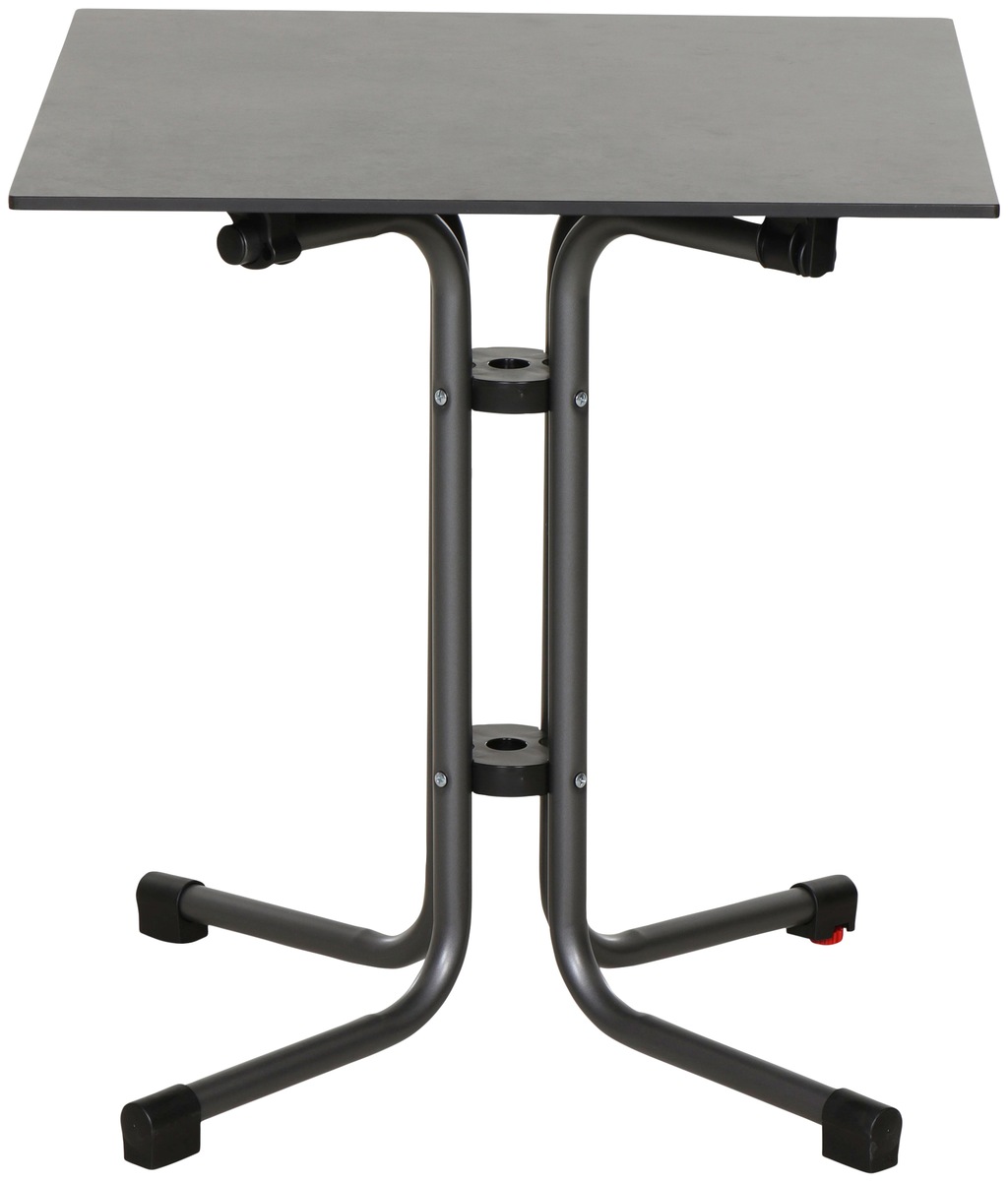 Siena Garden Klapptisch Sola Quadratisch Silber 65 cm x 65 cm günstig online kaufen