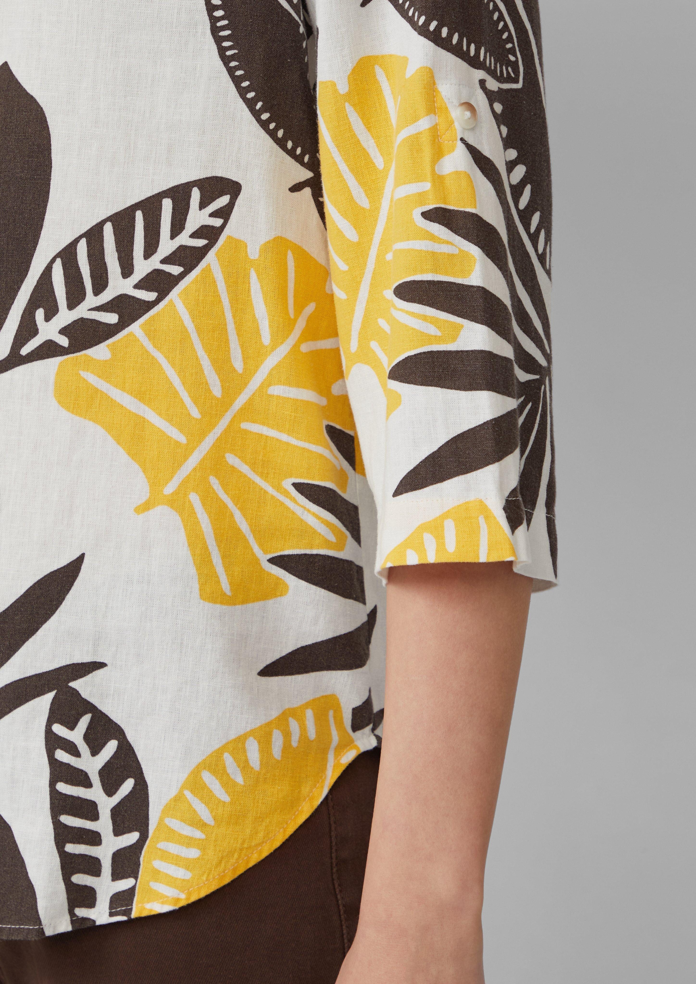 s.Oliver Langarmbluse Bluse aus Leinenmix mit günstig online kaufen