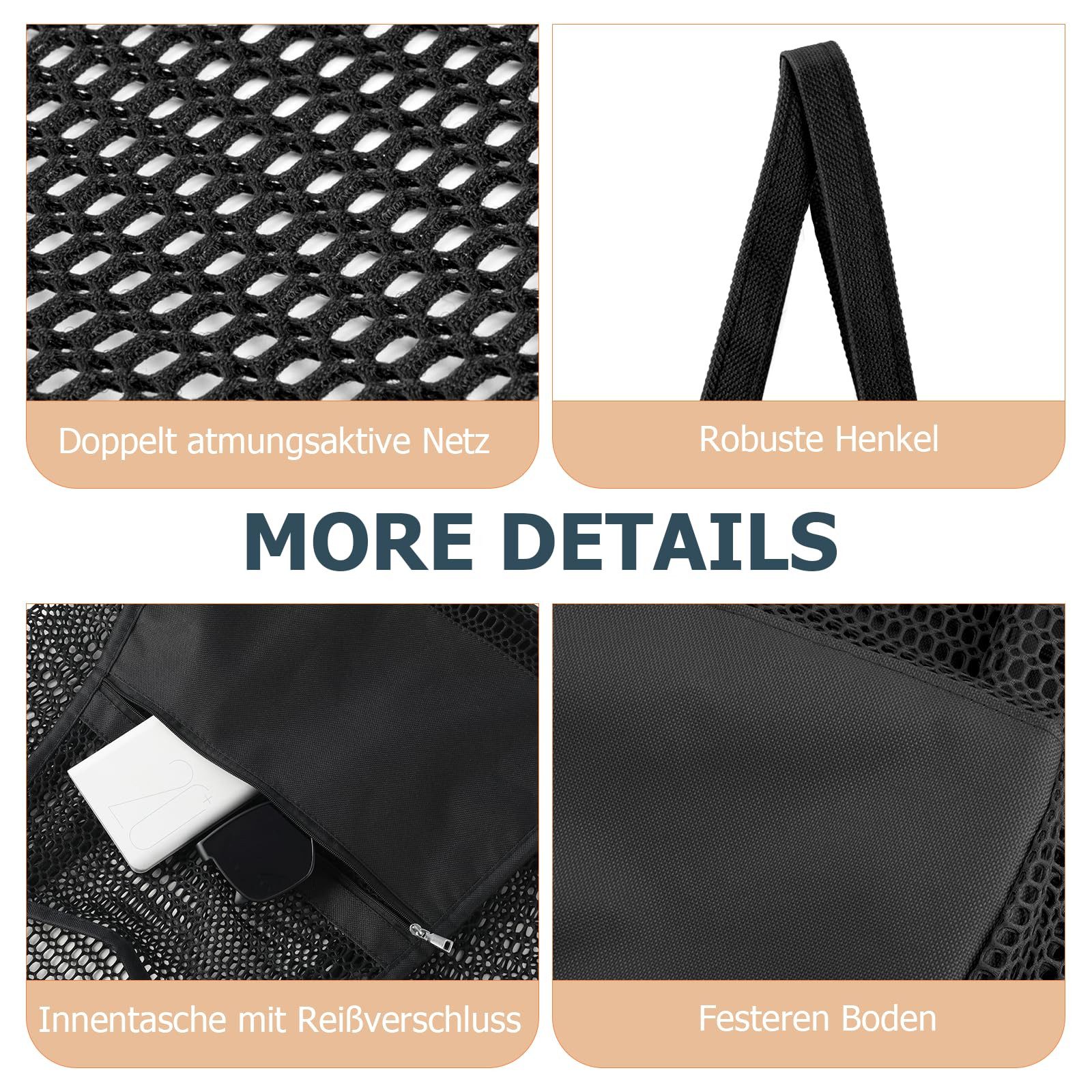 FOUORTUNATE-BEE XL-Strandtasche Große Strandtasche Damen Netz günstig online kaufen