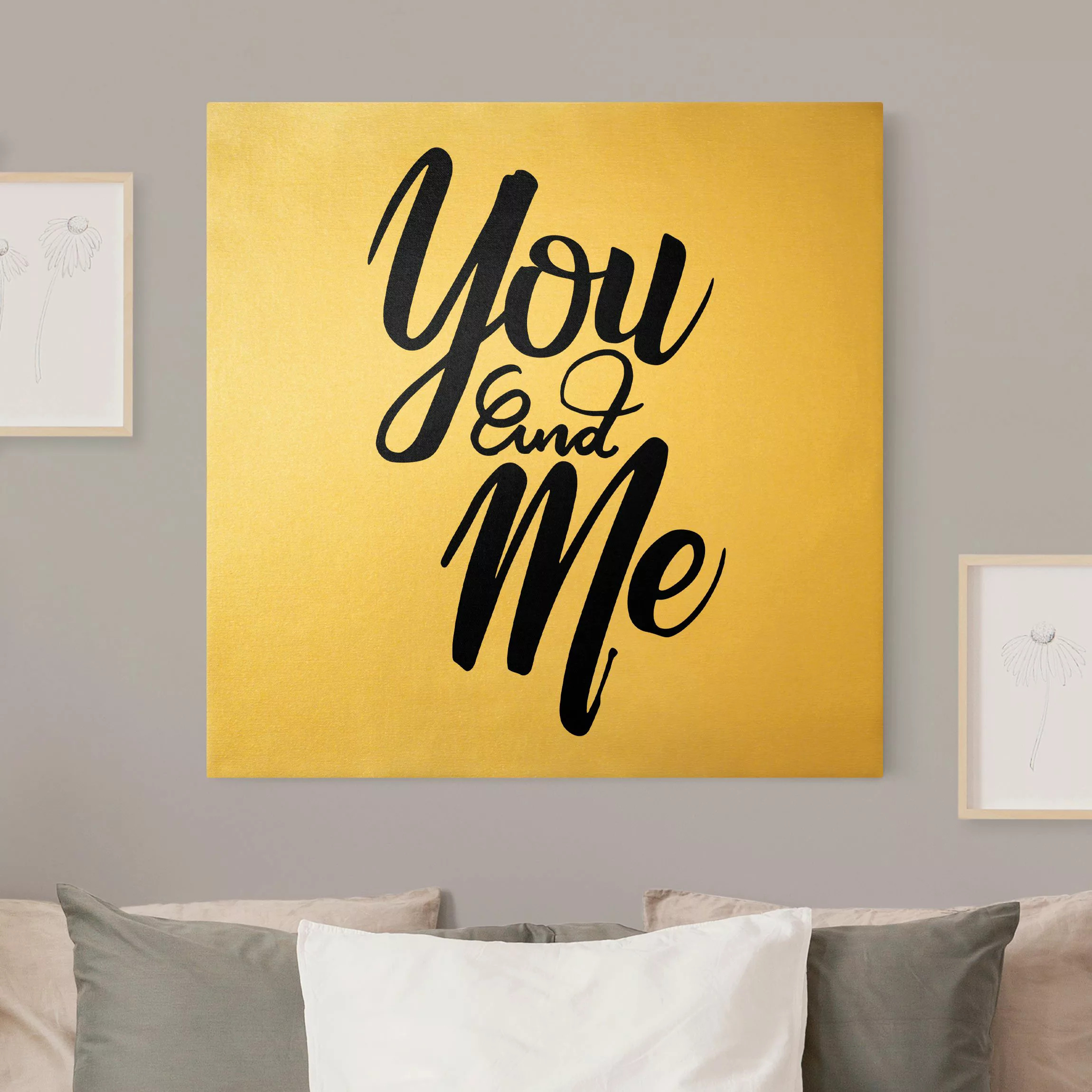 Leinwandbild Gold You and Me günstig online kaufen