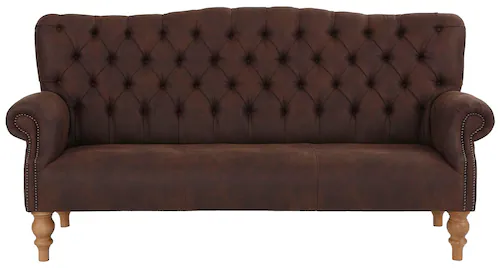 Home affaire Chesterfield-Sofa "Lord", mit echter Chesterfield-Knopfheftung günstig online kaufen