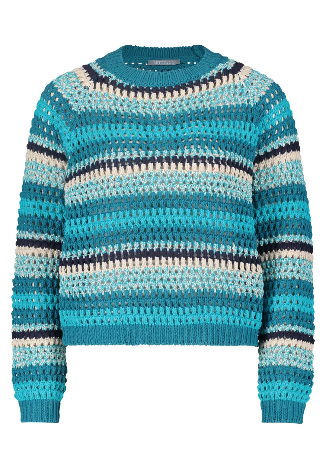 Betty&Co Strickpullover "Betty & Co Lochstrick-Pullover mit Rippbündchen", günstig online kaufen